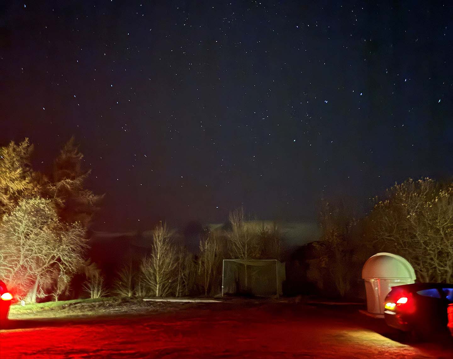 The Alston Moor Observatory in the top car park of the golf course